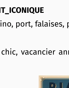 Exemple d’affiche touristique rétro consacrée à Biarritz et au surf